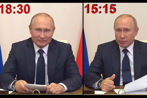 Путина засекли на использовании "круглоголового" двойника. Фото