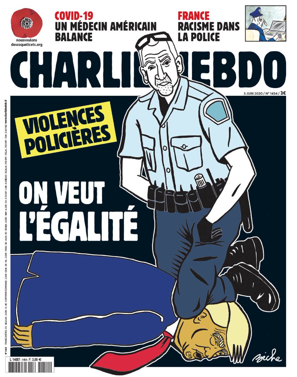 "Полицейское насилие". Трамп стал героем карикатуры Charlie Hebdo