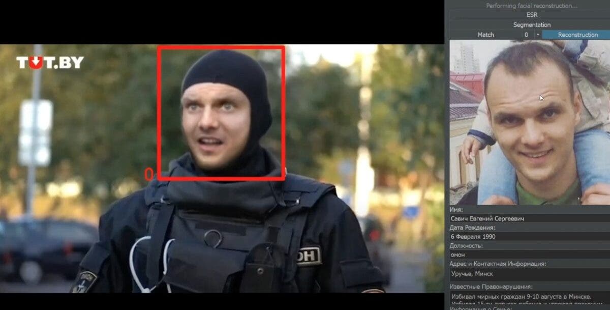 При помощи ИИ смогли разоблачить белорусских силовиков в масках. Результаты впечатляют