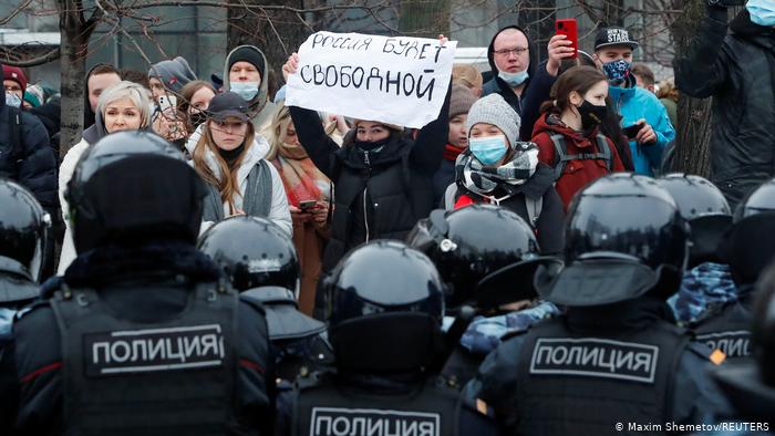 Протесты в России. Митинги в поддержку Навального.