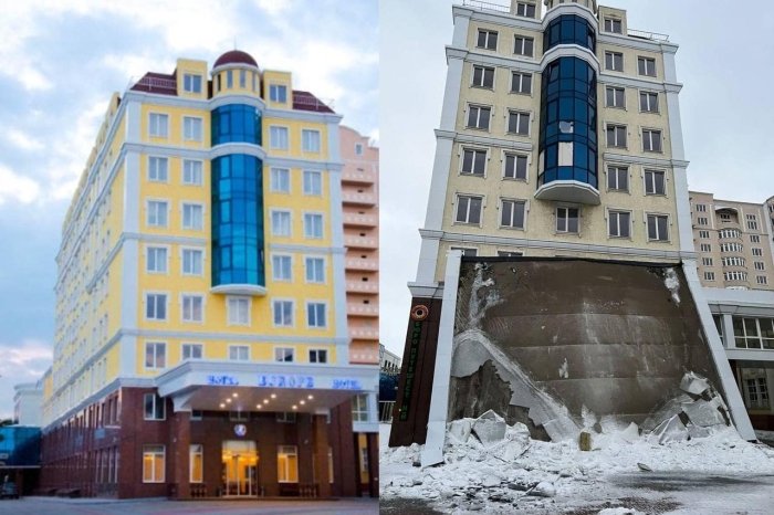 «Это процветание»: в Донецке завалило вход в некогда известный отель "Европа"