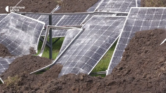 Россия ударила "Искандерами" по солнечной электростанции в Мерефе: появилось видео последствий обстрела