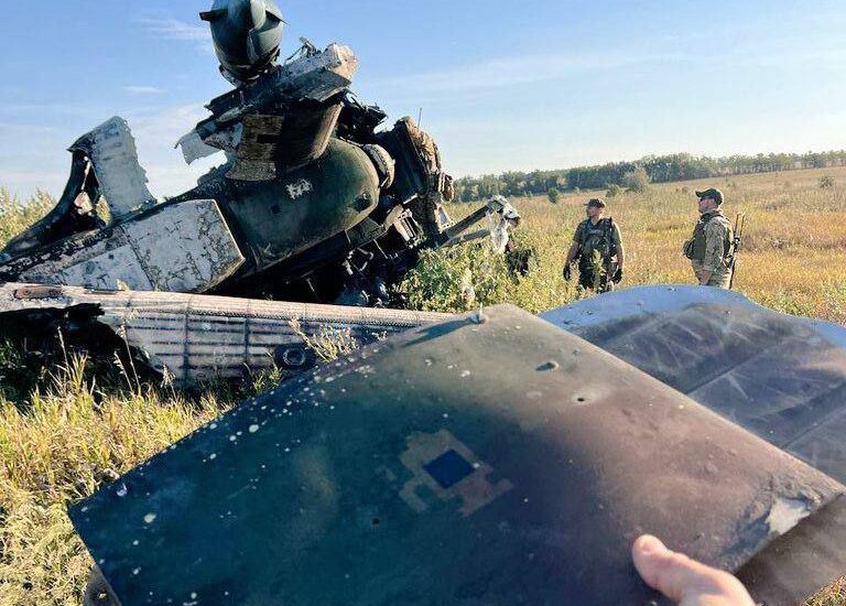 Опубликовано видео сбитого вражеского вертолета под Гуляйполем
