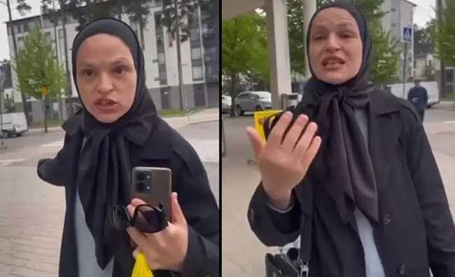 "Украинцы гасят вас, как собак": чеченка "разнесла" россиян в Финляндии. Видео