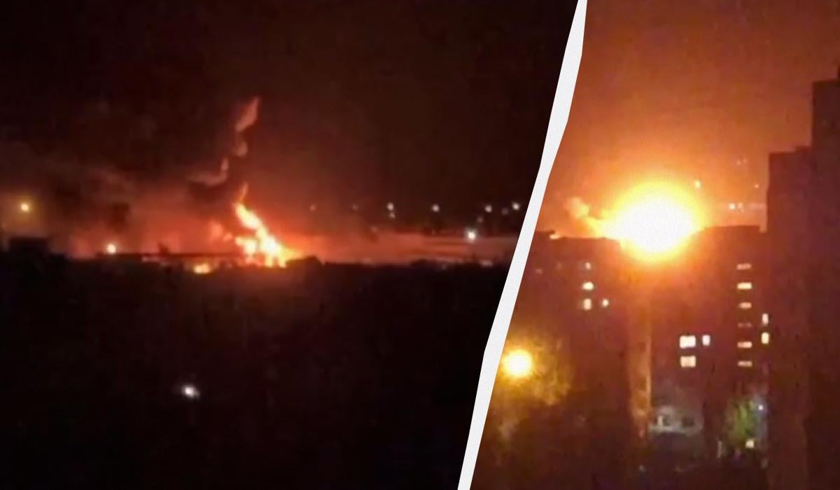 ⚡В Луганске "прилет" по нефтебазе (Видео)