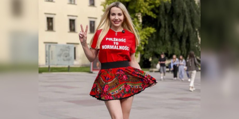 Кандидат в мэры Кракова демонстративно выбросила флаги Украины и ЕС. Что известно о скандальной персоне